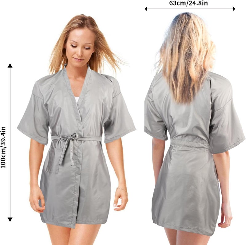 YELEGAI Salon Client Gown Robes Cape Hair Cutting Smock with Adjustable Tie for Hair Cutting Barber Hairstyling - Image 4